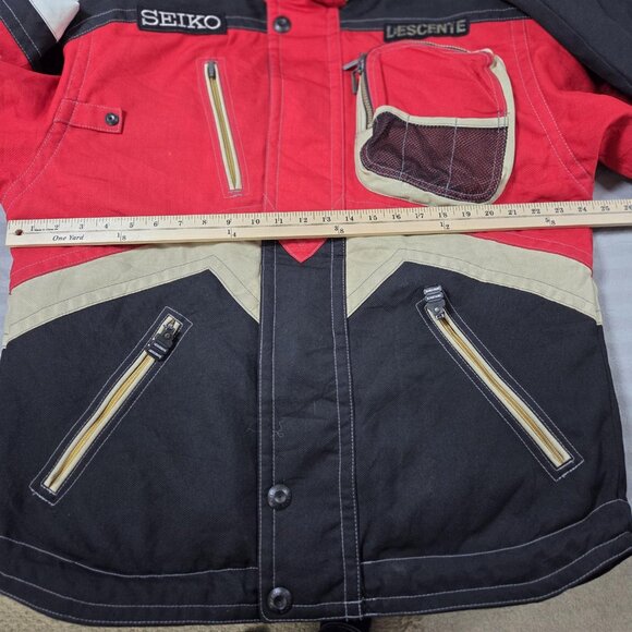 Vintage Descente Seiko Ski Jacket Mens XL Red Black Alpha Thermo Made Japan 80s - Picture 10 of 16